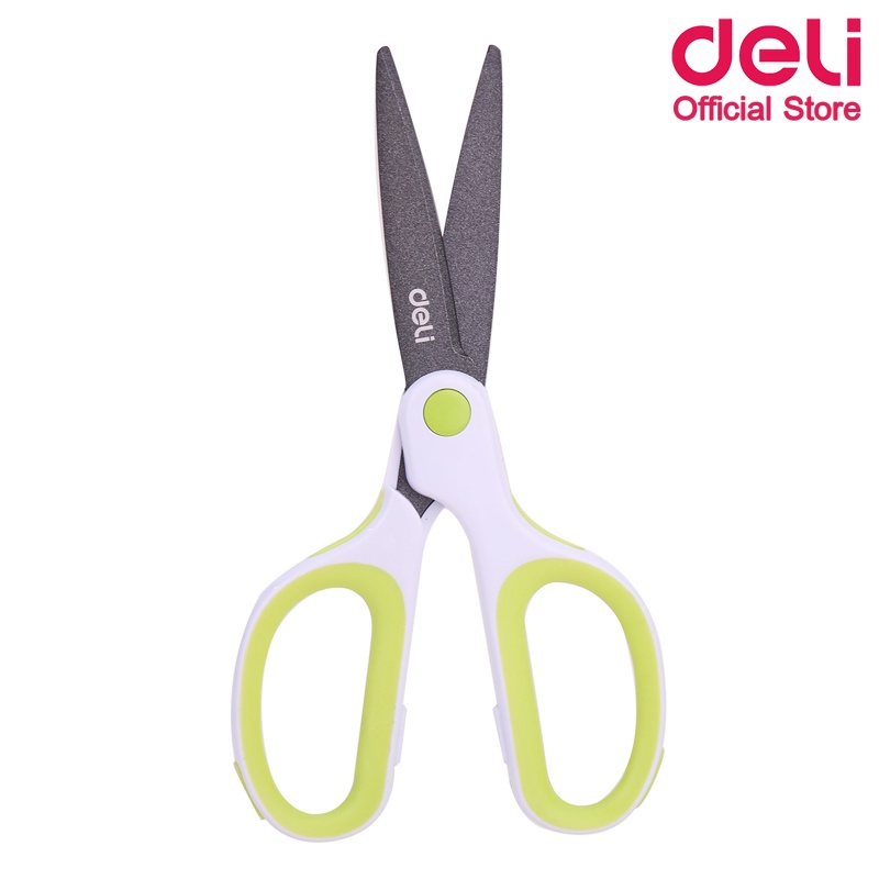 กรรไกร Deli เทฟล่อน 175mm คม แหลม ตัดกระดาษ เทปกาว ไม่ทิ้งคราบเหนียว (คละสี 1 ชิ้น) Scissor - รูปที่ 5