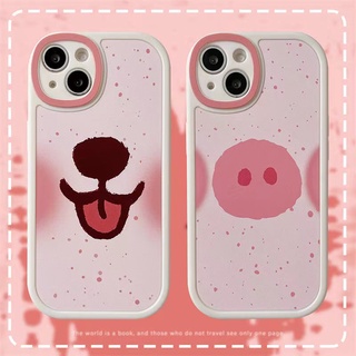 Soft Case Redmi Note 11 Pro Note 11 Note 11S 10C 10A 10 4G 9T 9C Note 10 5G Note 10s Note 10 Pro Note 10 Note 9 9A Note 9 Pro Note 9S Note 8 Note 7 Note 8 Pro Note 7 Pro การ์ตูนหมูจมูกสุนัขจมูกคู่ เปลือกนิ่ม