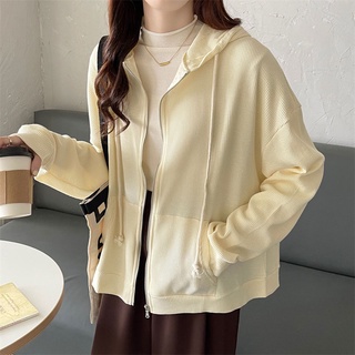 เสื้อกันหนาวมีซิปรูด มีฮู้ด