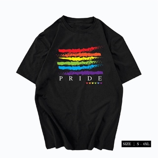 เสื้อยืดสกรีนลาย🏳️‍🌈P R I D E🏳️‍🌈 กำลังมาแรง💨 เสื้อยืดคอกลม