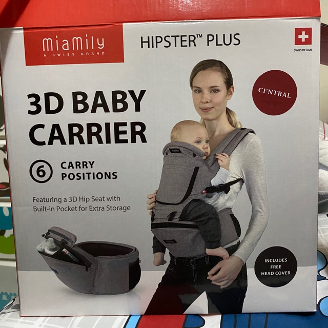 MiaMily เป้อุ้มเด็ก รุ่น Hipster Plus 3D Baby Carrier สีเทาเข้ม