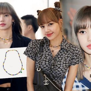 lalalalisa สร้อยคอลูกปัด สร้อยหน้ายิ้ม Candy Smiley Heart necklace สร้อยลิซ่า lisa blackpink สร้อยหน้ายิ้ม ลูกปัด