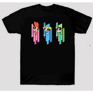 เสื้อยืดแขนสั้น คอกลม ผ้าฝ้าย 100% พิมพ์ลายกราฟฟิค Powerpuff Girls and MOJO JOJO สําหรับผู้ชาย และผู้หญิงS-5XL