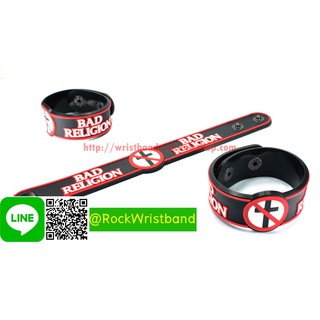 Bad Religion ขายริสแบนด์  BRG301NA Wristband สายรัดข้อมือวงร็อค