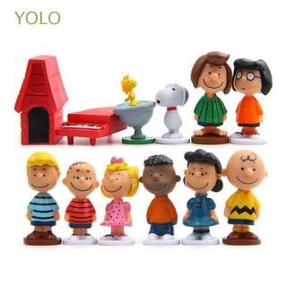 Yolo ตุ๊กตาฟิกเกอร์ Snoopy Dolls Anime Character ของเล่นสําหรับเด็ก