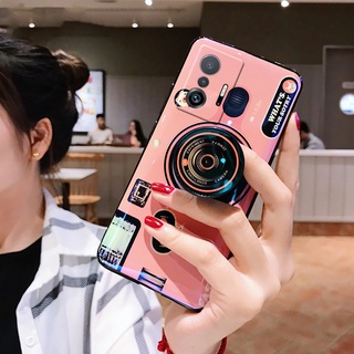 เคสโทรศัพท์ Xiaomi 11 Lite 5G NE Ultra 11T 10T Pro POCO X3 GT NFC M3 Pro F3 2021 New Handphone Casing Silicone Cute Fashion Camera Stand Holder Mobile Phone Bracket Soft Back Cover เคส Mi Mi11TPro Mi11T 11TPro 11Lite  Phone Case