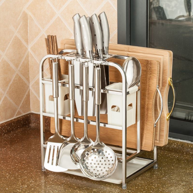 Knife rest kitchen supplies 304 stainless steel storage rack kitchen ...
