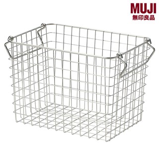 MUJI (มูจิ) ตะกร้าลวดสแตนเลส แบบ 1 ขนาด กว้าง26 x ลึก 18 x สูง 18 ซม.