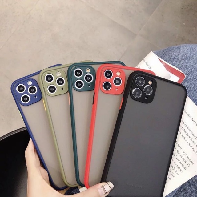 เคสหลังด้านขอบสี สำหรับ iphone 16 15 14 13 12 11 Pro max รูปที่ 3