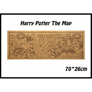 โปสเตอร์กระดาษคราฟท์ ลายแผนที่ Harry Potter สไตล์วินเทจ ขนาด 70x26 ซม. สําหรับตกแต่งผนัง