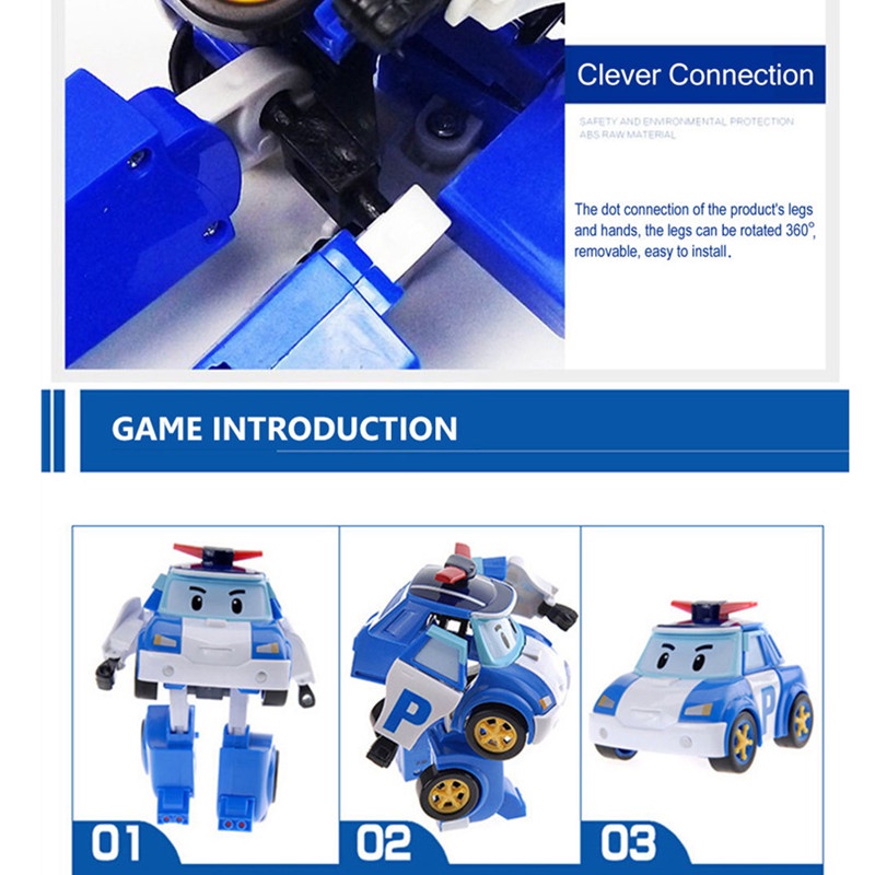 COD📦ของเล่นแปลงร่าง ของเล่นเด็ก หุ่นยนต์ของเล่น รถตํารวจรถดับเพลิง - รูปที่ 3