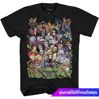 ดิสนีย์ ผู้ชาย Disney Villains Shirt Mens Group Collage Graphic T-Shirt discount เสื้อยืด