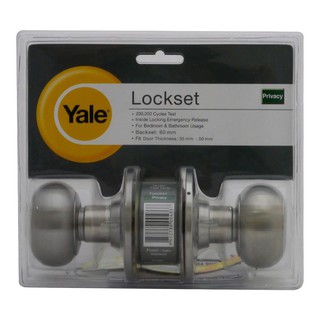 ลูกบิดห้องน้ำ YALE VTT5222US32D หัวจัน สีสเตนเลส YALE KN-VTT5222US32D SS BATHROOM KNOB