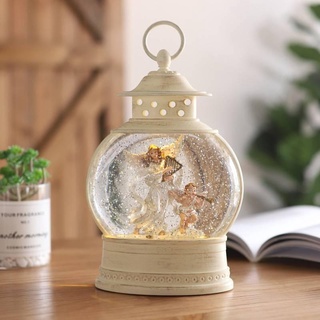 Music Box Crystal Lamp Ballet Mermaid Angel Music Box Music Box Crystal Ball Snow Retro Ornaments Gift