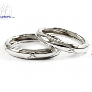 แหวนเงิน-แหวนคู่-เงินแท้ 925-แหวนหมั้น-แหวนแต่งงาน-Couple-silver-wedding-Ring-finejewelthai - RC120400