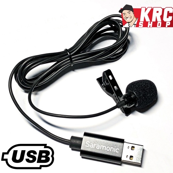 ขายดี [รุ่นใหม่ ศูนย์ไทย] ไมค์หนีบปกเสื้อ ไลฟ์สด Saramonic SR-ULM10/L เสียงดี ราคาถูก USB Lavalier Microphone