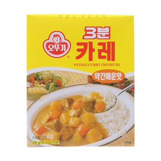 โอโตกิแกงกะหรี่สไตล์เกาหลีรสเนื้อสูตรเผ็ดปานกลาง 200กรัม Otoki, Korean style curry, medium beef flavor, 200 grams