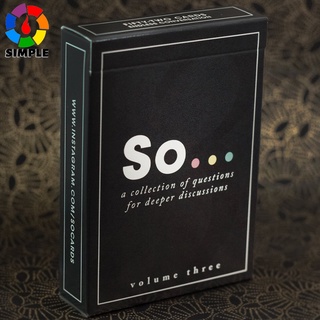 So Cards Deep Conversation Starters – Question Card Game for All Occasions (Volume Two)