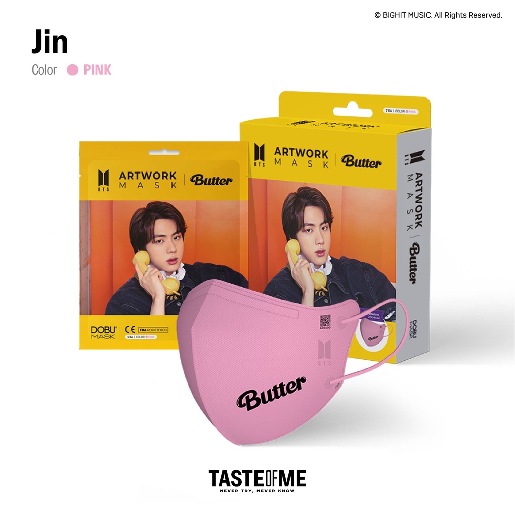 BTS ARTWORK MASK *1 ชิ้น* [Butter Edition] JIN Artwork Mask (PINK)