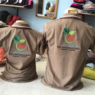 เสื้อโปโลปักหน้าหลัง โลโก้ บริษัท ตามสั่ง
