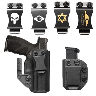 Inside The Waistband kydex IWB Holster Magazines Mag Carrier holders For Taurus TS9 9mm caliber charger port Concealed C