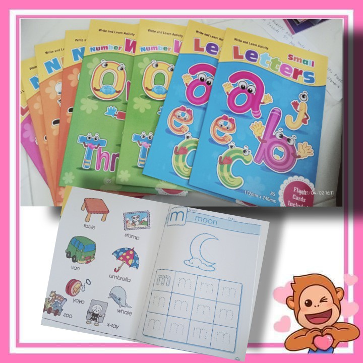 หนังสือเขียนหนังสือ ABC 123 ABC 123