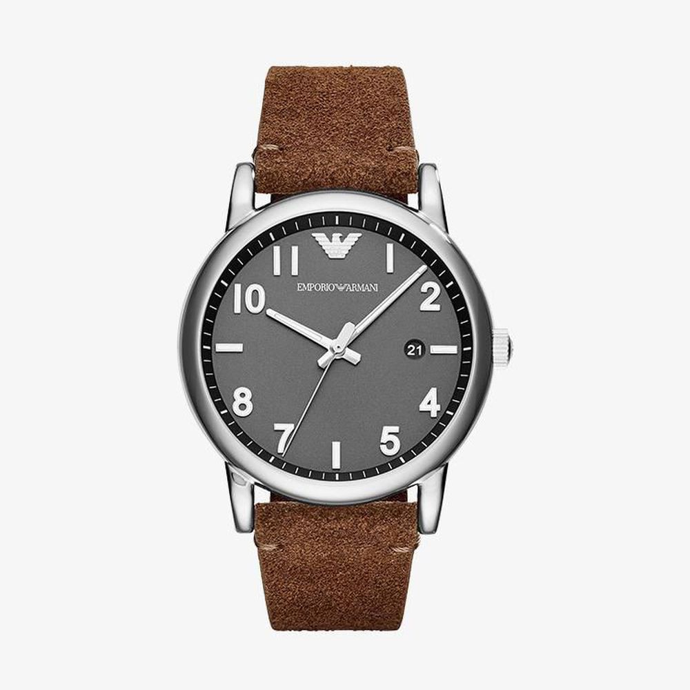 Emporio Armani นาฬิกาข้อมือผู้ชาย Luigi Grey Dial Brown รุ่น AR11070 ของแท้ 100% มีการรับประกัน 2 ปี