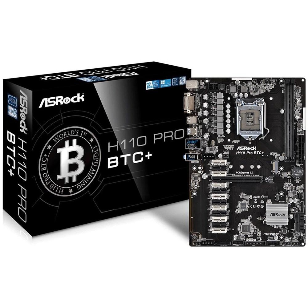 ASROCK H110 PRO BTC+  LGA1151  ( 13VGA ) ประกัน 3 ปี Synnex **ของใหม่**(พร้อมส่ง)