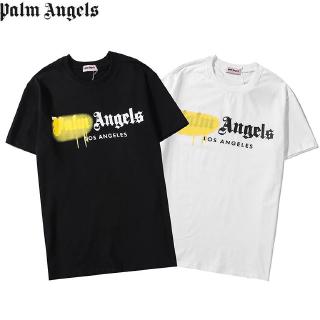 [S-5XL]เสื้อยืดผ้าฝ้ายแขนสั้นพิมพ์ลาย palm angel