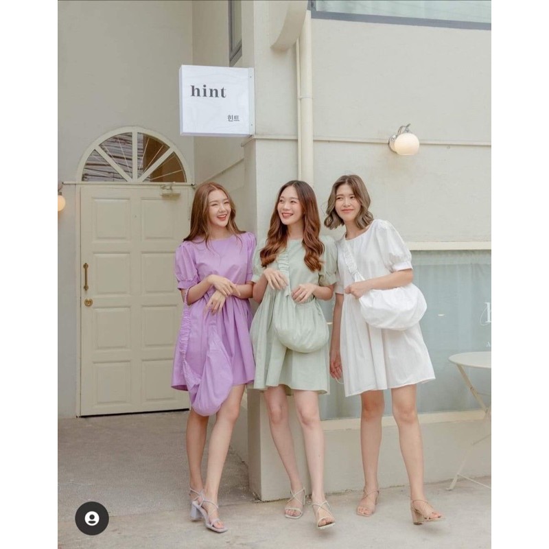 3pcs.basket jane dress สีขาว
