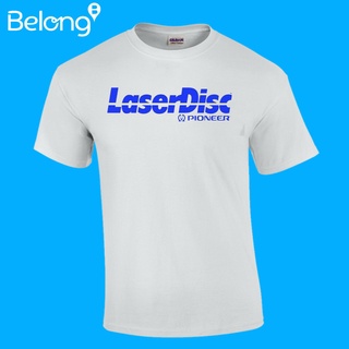 สินค้าใหม่ พร้อมส่ง เสื้อยืดผ้าฝ้าย พิมพ์ลายโลโก้ Laserdisc Ringer Usa สําหรับผู้ชายS-5XL