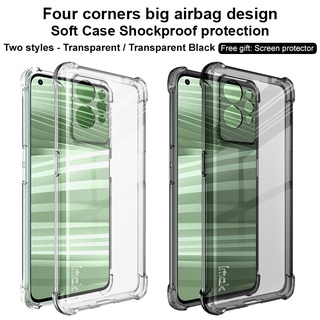 Imak Realme GT2 Pro Case เคสรวมทุกอย่าง สี่มุม ถุงลมนิรภัย กันกระแทก TPU เคสนิ่ม ฝาหลัง กันตก + ฟิล์มนิ่ม