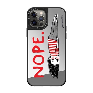 เคสโทรศัพท์มือถือแบบกระจก กันกระแทก ลายเด็กผู้หญิง NOPE สําหรับ Samsung S23 Ultra S22 Plus S21 FE S20 Note20Ultra A12 A13 A14 A22 A23 A24 A32 A33 A34 A51 A52 A53 A54 A71 A72 A73