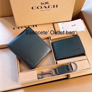 COACH F74991 COMPACT ID WALLET IN SPORT CALF LEATHER ◾ Size | 3 3/4" (L) x 3" (H) ◾ Color | BLACK