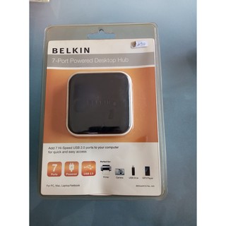 Belkin 7-Port Plug-and-Play Powered Desktop Hub with USB-A Ports (F4U022vsa) ไม่มีประกัน