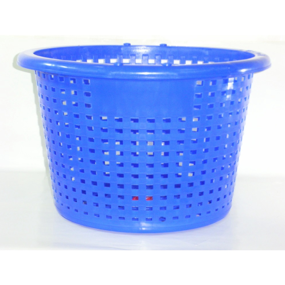 ตะกร้าใส่ปลา/หอย หลัวจัมโบ้  บรรจุ 50kg. ขนาด Ø59 x 38cm. เข่งปลาพลาสติก ตราเรือ #804