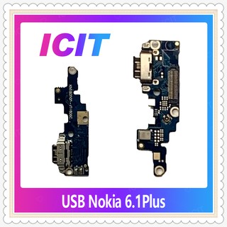 USB Nokia 6.1 Plus / nokia6.1+ อะไหล่สายแพรตูดชาร์จ  Charging Connector Port Flex Cable（ได้1ชิ้นค่ะ) ICIT-Display