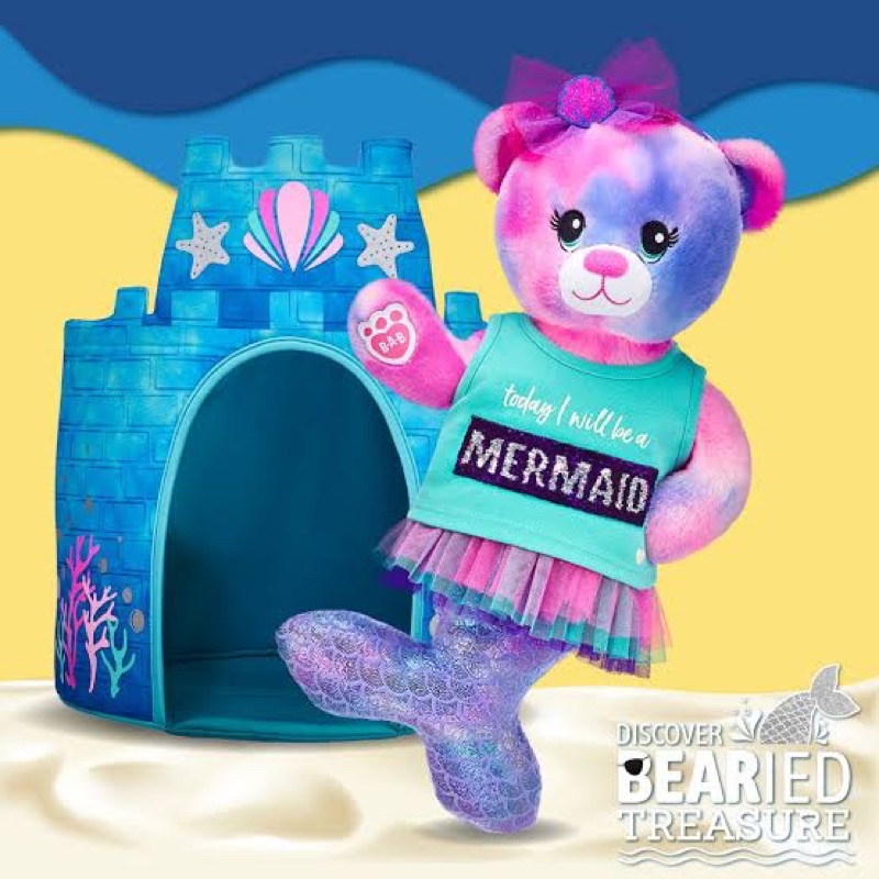 ตุ๊กตาบิ้วอะแบร์ ตุ๊กตาหมี นางเงือก 💖สินค้ามือสอง💖ของแท้จากอเมริกา🇺🇸 ⭐️Build-A-Bear Workshop⭐️เกรดA+