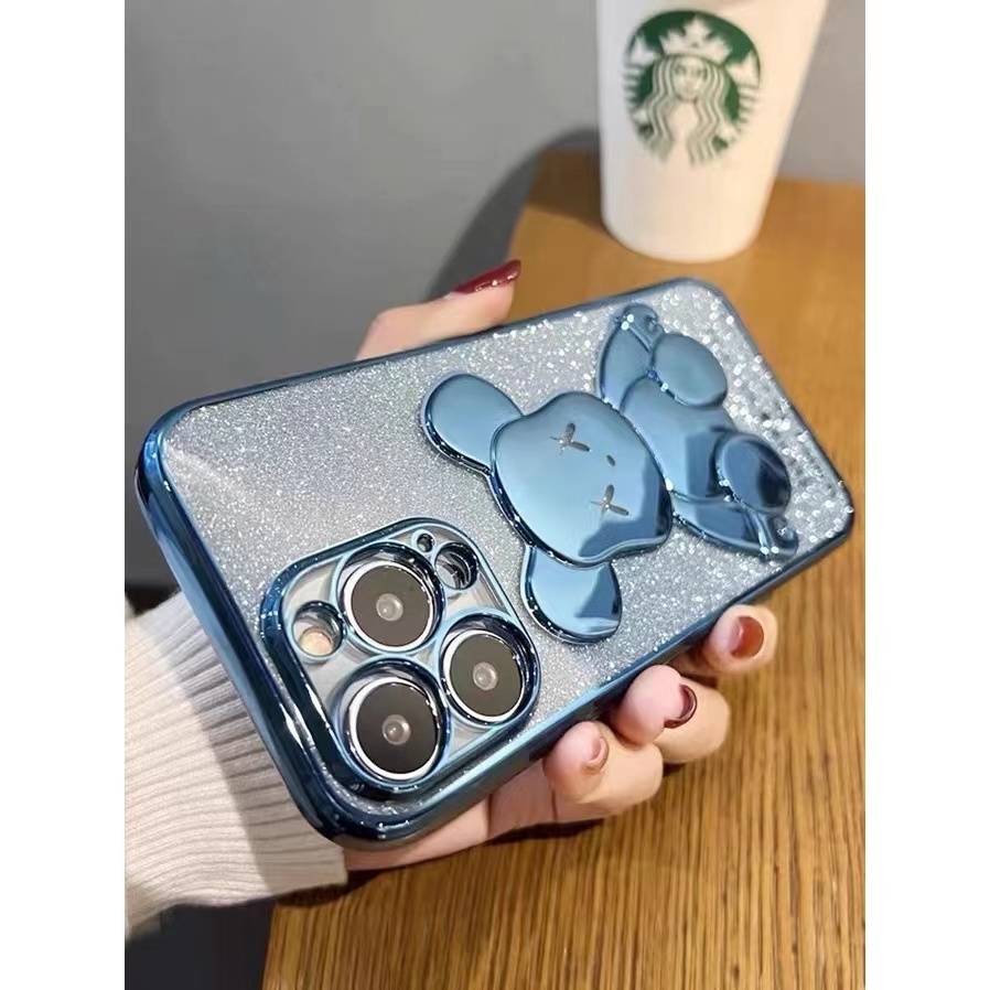 ส่งจากไทย เร็ว1-2วัน เคสโทรศัพท์ Case Oppo Reno7z Reno8z A57 4G A57 5G  A77 A77s Reno5 A15 หมีกากเพชร สวยหรู