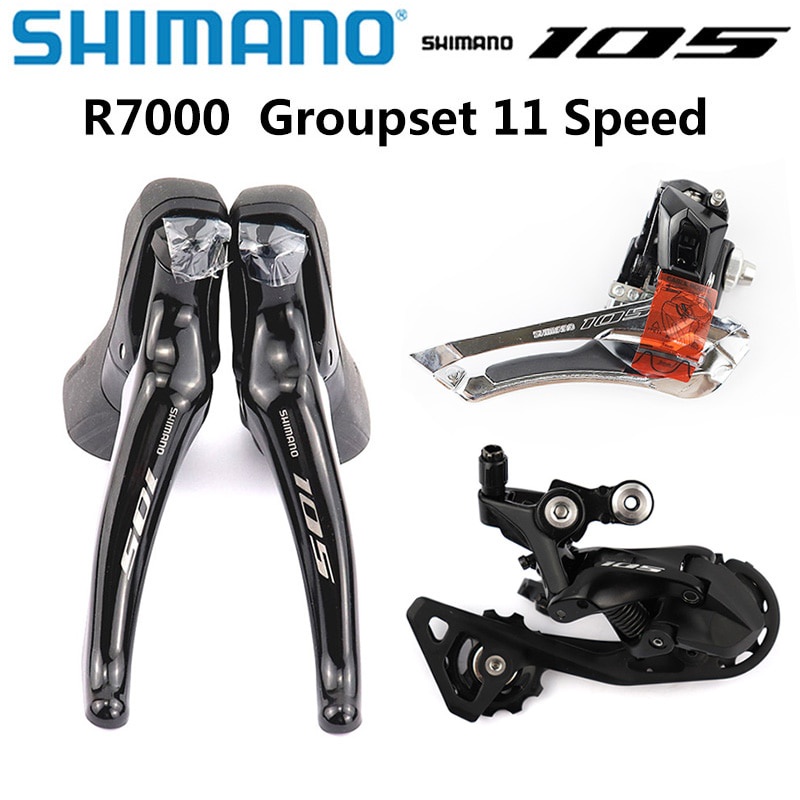 SHIMANO 105 R7000 Groupset 2x11 ความเร็วจักรยาน ST + FD + RD Dual-Control Lever ด้านหน้าด้านหลัง Der