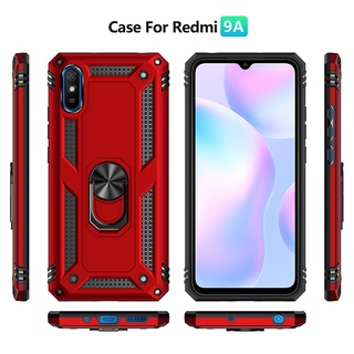 เคส Redmi 9A เกราะ แม่เหล็ก แหวนโลหะ กันกระแทก ฝาหลัง ซิลิโคน เคสโทรศัพท์