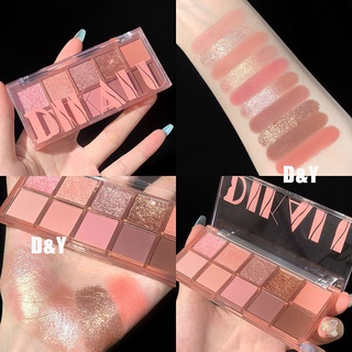 Dikalu อายแชโดว์ประกายมุกกันน้ําติดทนนาน 10 สี