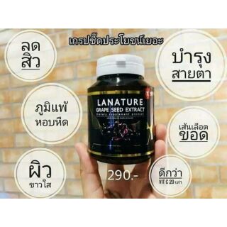 เมล็ดองุ่นสกัด  lanature grape seed   บำรุงผิว