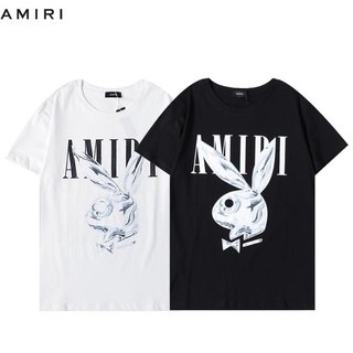 ราคาต่ำสุดAmiri เสื้อยืดแฟชั่นสําหรับ Unisex ผ้าฝ้ายแขนสั้นพิมพ์ลาย
S-3XL