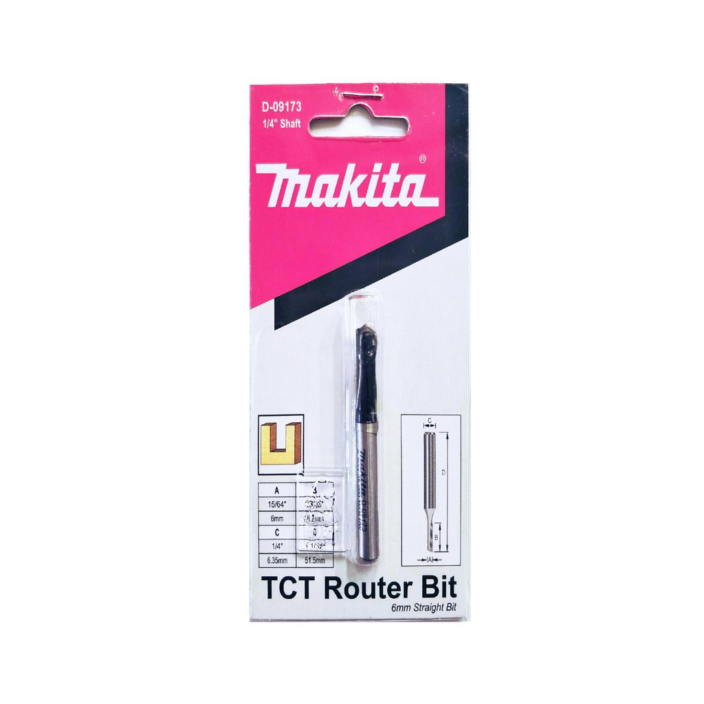 ดอกเร้าเตอร์ ทริมเมอร์ 1/4″ Makita  D-09173 TCT Router Bit ราคา ถูกที่สุด ดีลบีเคเค