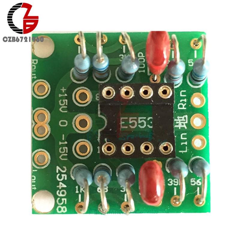 บอร์ดแอมป์แบบ dual op amp preamp dc สําหรับ ne 5532/opa 2134/ad 826