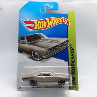 รถเหล็ก Hotwheels 68 PLYMOUTH BARRACUDA FORMULAR S (ib23)