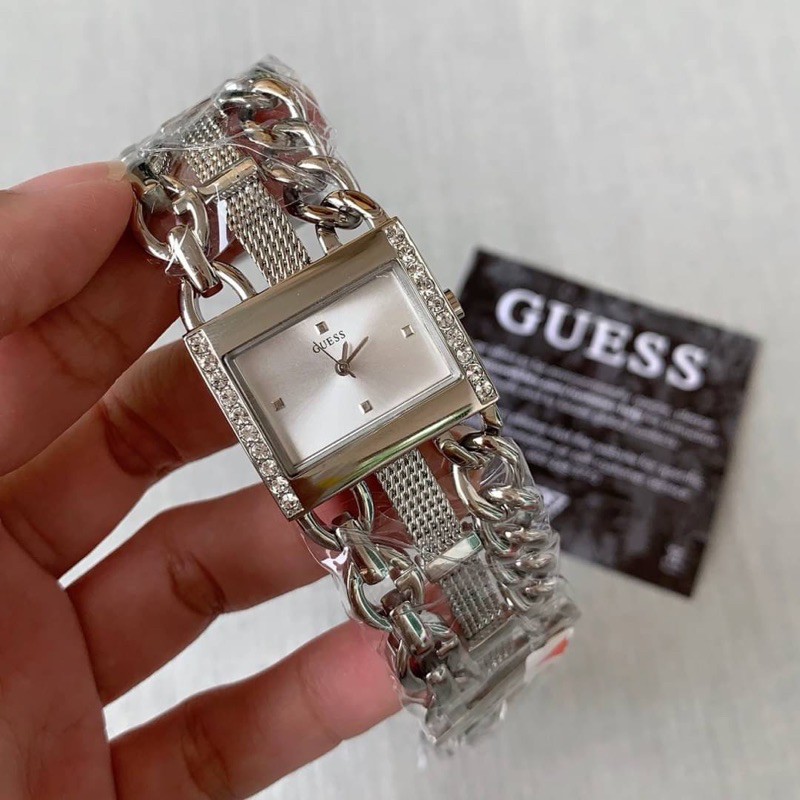 (ผ่อน0%) นาฬิกา New GUESS Watches Harmony W0433L1 Women's Quartz Wristwatch  Silver tone 📍ปัด28 mm สแตนเลส สีเงิน
