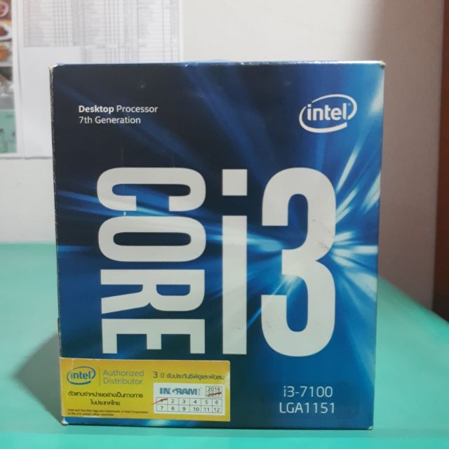 CPU (ซีพียู) INTEL 1151 CORE I3-7100 3.9 GHz 
ประกัน JIB ถึง ม.ค. 63