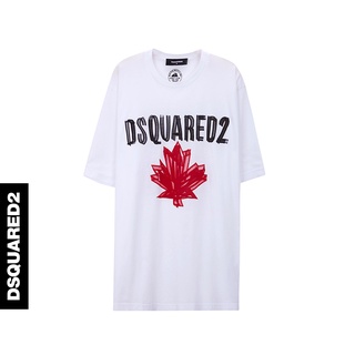 เสื้อยืด - เสื้อยืดแขนสั้นแขนสั้นทรงยาวรุ่นDSQUARED2/D2รุ่นใหม่